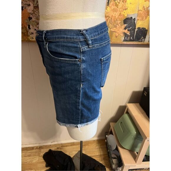 Calvin Klein Recycled Distressed Denim Cut Offs Shorts Size 12 - Picture 4 of 8